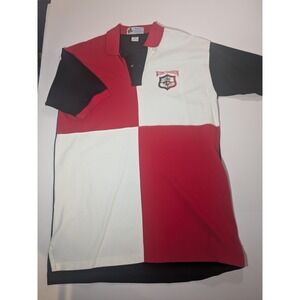 Vintage Wisconsin Badgers Polo Shirt Mens XL Checkerboard‎ Midwest Embroidery